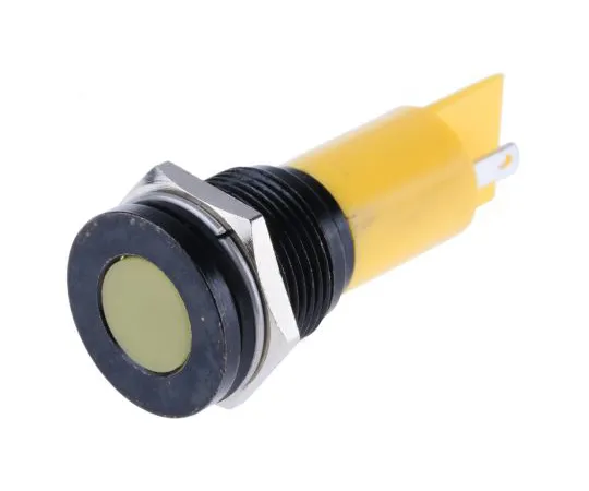 63-6585-06　RS PRO Yellow Indicator, 24 V ac/dc, 16mm Mounting Hole Size, Solder Tab Termination　208-324