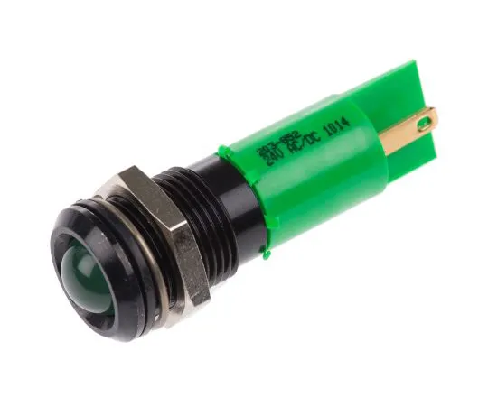 63-6581-50　RS PRO Green Indicator, 24 V dc, 14mm Mounting Hole Size, Tab Termination, IP67　203-852