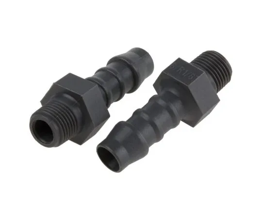 63-6729-28　Straight Male Hose Coupling 1/8in Adaptor, 1/8 in BSP Male, Nylon　795-130