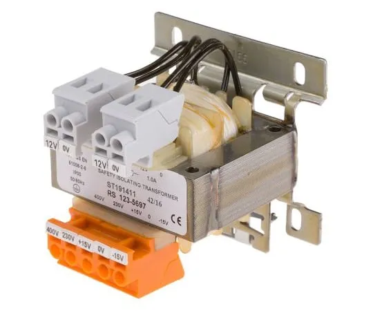 63-6900-06　RS PRO 25VA Isolation Transformer, 15 → 400V ac Primary, 2 x 12V ac Secondary　123-5697