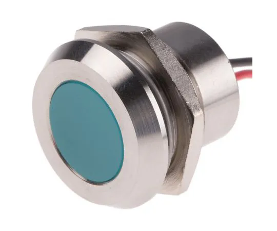 63-6882-91　RS PRO Blue Indicator, 220 V ac, 22mm Mounting Hole Size, Lead Wires Termination, IP67　123-2438