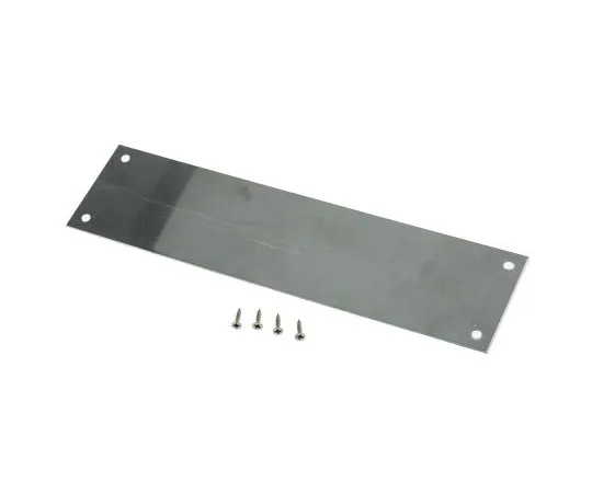 63-6624-68　Stainless Steel Screw Mounted Push Plate, 300 x 75mm　379-680
