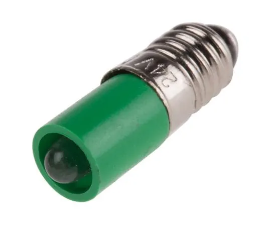 63-6587-15　LED Reflector Bulb, E5, Green, Multichip, 6mm dia., 24V dc　211-055