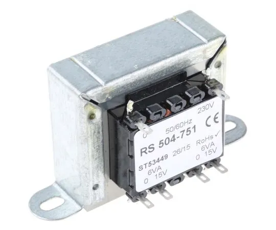 63-6680-82　RS PRO 12VA 2 Output Chassis Mounting Transformer, 15V ac　504-751