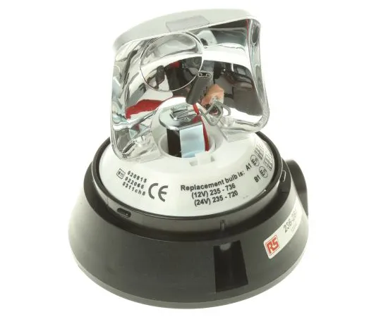 63-6600-95　RS PRO Incandescent Beacon, 12 V dc, 24 V dc, Rotating, Surface Mount　236-284
