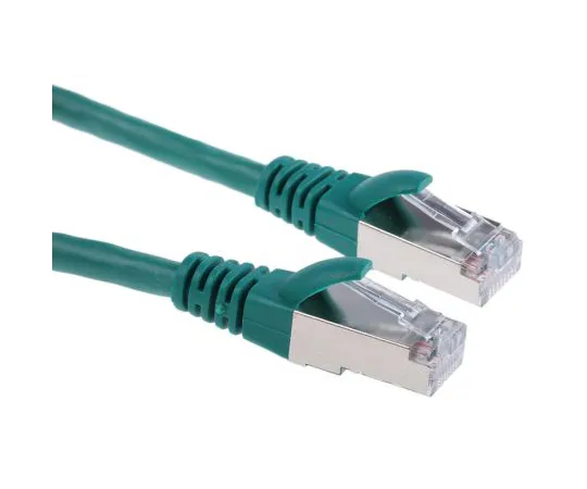 63-6704-28　RS PRO Green PVC Cat5e Cable F/UTP, 1m Male RJ45/Male RJ45 Terminated　557-385