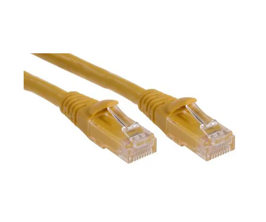 63-6703-10　RS PRO Yellow Cat6 Cable, U/UTP, Male RJ45/Male RJ45, Terminated, 500mm　556-623