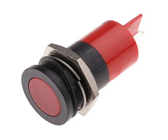 63-6587-44　RS PRO Red Indicator, 12 V, 22mm Mounting Hole Size, Solder Tab Termination　211-471