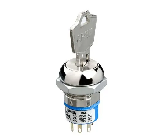 63-6991-53　Keylock Switch, Double Pole Double Throw (DPDT), 4 A 2-Way　LK68NB126N3