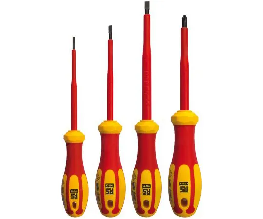 63-6979-15　RS Pro VDE Phillips, Slotted Screwdriver Set 4 Piece　125-3092