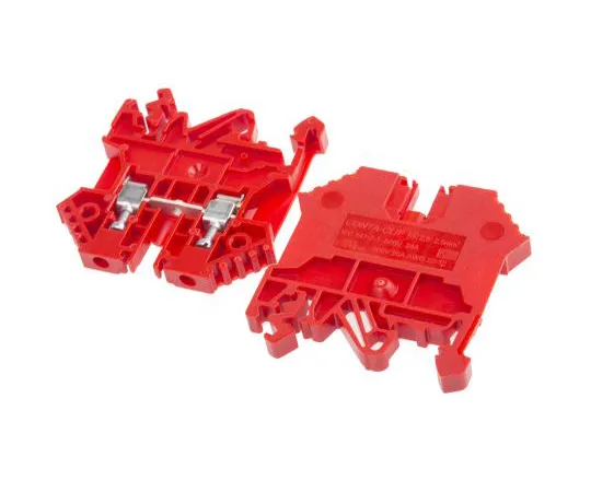63-6678-98　RS PRO Red Standard Din Rail Terminal, 0.2 → 2.5 mm², 0.2 → 2.5mm², 800 V　501-821