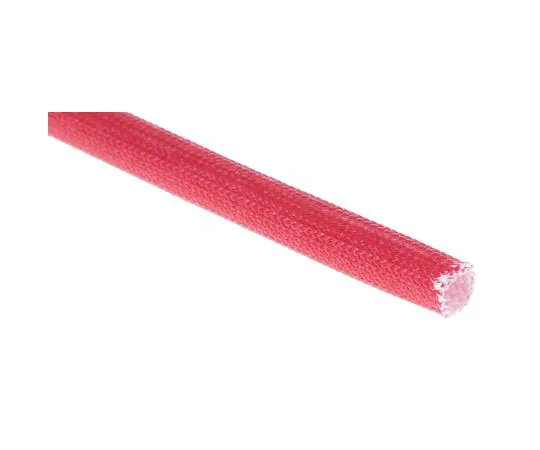 63-6631-35　RS PRO Braided Acrylic Fibreglass Red Cable Sleeve, 4mm Diameter, 5m Length　398-846