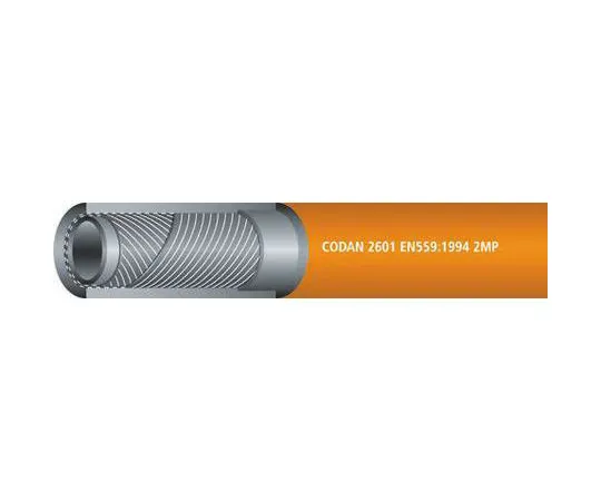 63-6671-60　RS PRO 25m Long Orange Hose Pipe, Applications Butane, Liquefied Petroleum Gas, Propane, 8mm Inner Diam.　486-580