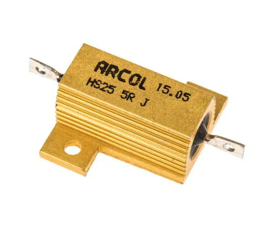 63-7348-88　Arcol HS25 Series Aluminium Ho***d Axial Wire Wound Panel Mount Resistor, 5Ω ±5% 25W　HS25 5R J
