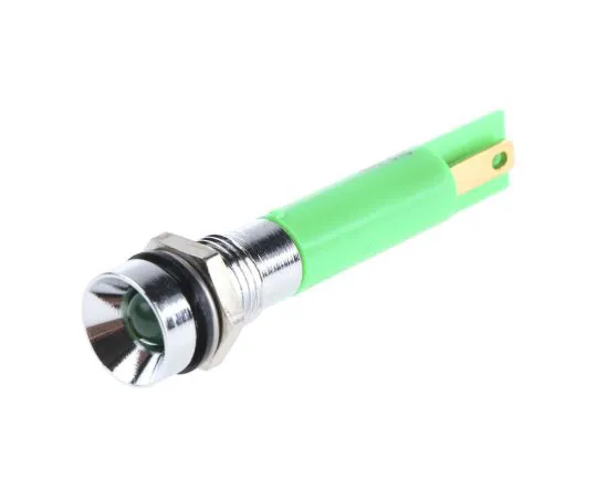 63-6587-78　RS PRO Green Indicator, 24 V ac/dc, 8mm Mounting Hole Size, Solder Tab Termination, IP67　212-008