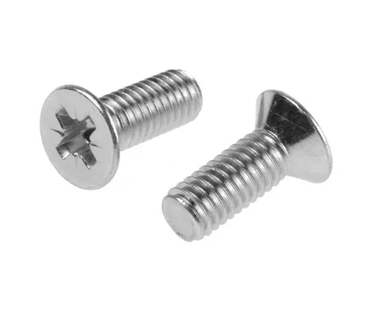 63-6701-85　RS PRO, M6 Countersunk Head, 16mm Steel Pozidriv Bright Zinc Plated　553-510