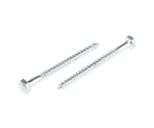 63-6732-82　RS PRO Hex Coach Screw, Steel Bright Zinc Plated, 6mm x 70mm　824-935