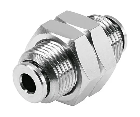 63-6994-94　Festo Pneumatic Bulkhead Tube-to-Tube Adapter Straight Push In 4 mm to Push In 4 mm　NPQH-H-Q4-E-P10