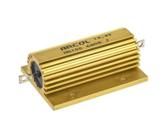 63-7347-42　Arcol HS100 Series Aluminium Ho***d Axial Wire Wound Panel Mount Resistor, 680Ω ±5% 100W　HS100 680R J