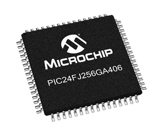 63-7002-25　Microchip, 16bit PIC24 Microcontroller, 32MHz, 256 kB Flash, 64-Pin TQFP　PIC24FJ256GA406-I/PT