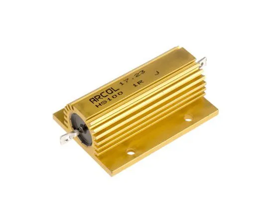 63-7351-45　Arcol HS100 Series Aluminium Ho***d Axial Wire Wound Panel Mount Resistor, 1Ω ±5% 100W　HS100 1R J