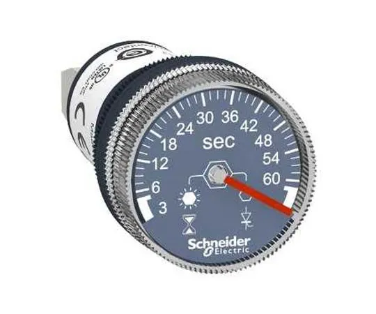 63-7038-58　Schneider Electric Single Timer Relay, Screw, 3 → 60 s, 110 → 230 V ac/dc　XB5DTGM3