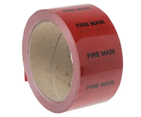 63-6720-02　RS PRO Red PP, Vinyl Pipe Marking Tape, text Fire Main, Dim. W 50mm x L 33m　711-407