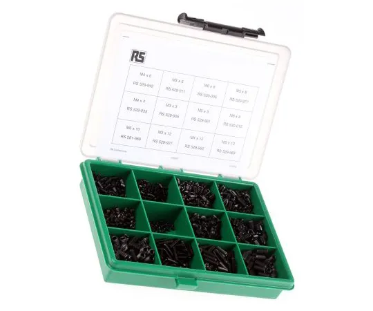 63-6629-61　1120 piece Steel Screw/Bolt Kit, M3, M4　395-424