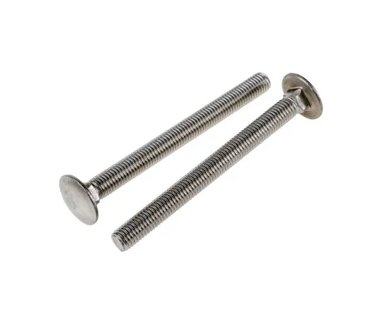 63-6833-75　Plain Stainless Steel Coach Bolt, M10 x 110mm　122-4443