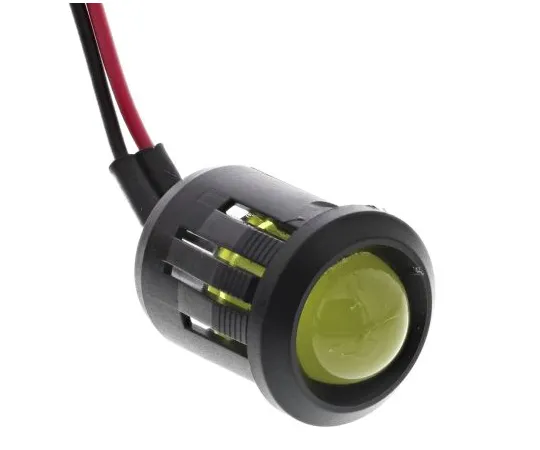 63-6581-90　RS PRO Yellow Indicator, 24 V dc, 14mm Mounting Hole Size, Lead Wires Termination　204-445