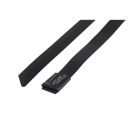 63-6895-21　RS PRO Black Cable Tie Stainless Steel Roller Ball, 360mm x 12 mm　123-5031