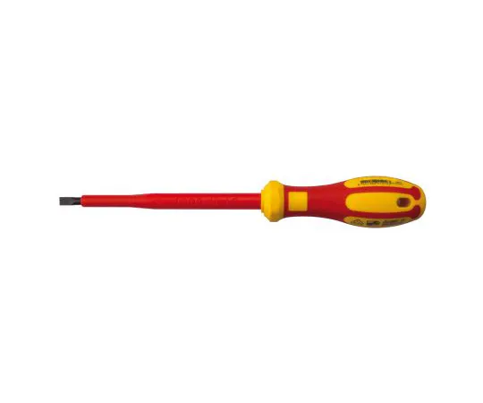 63-6979-05　RS Pro, VDE 1000V Approved Slotted Insulated Screwdriver 1 x 5.5 mm Tip 125 mm Chrome Vanadium Molybdenum Steel　125-3082