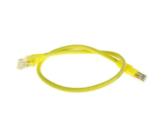 63-6703-44　RS PRO Yellow LSZH Cat5e Cable U/UTP, 500mm Male RJ45/Male RJ45 Terminated　556-825