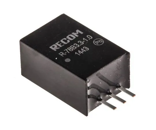 63-7349-97　Recom Switching Regulator, 32V dc Input, 3.3V dc Output, 1A　R-78B3.3-1.0