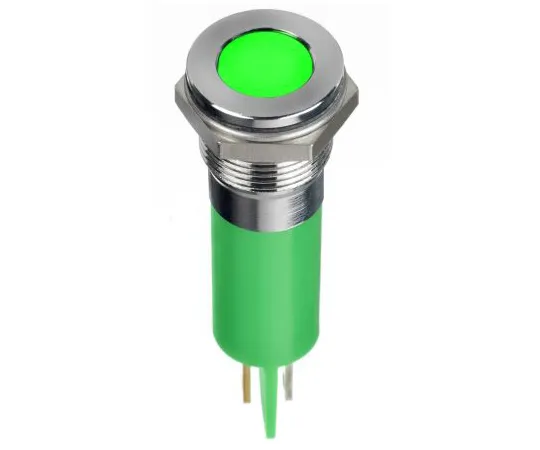 63-7039-68　RS PRO Green Indicator, 2 V dc, 14mm Mounting Hole Size, Faston, Solder Lug Termination, IP67　134-5541