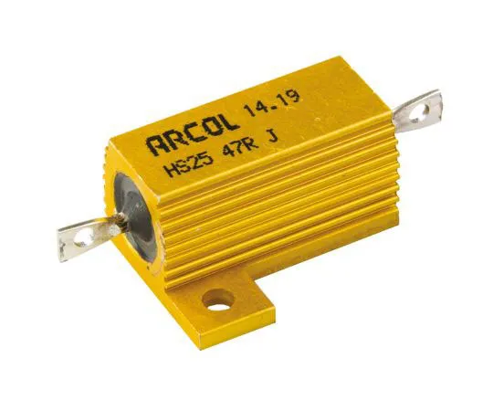 63-7348-72　Arcol HS25 Series Aluminium Ho***d Axial Wire Wound Panel Mount Resistor, 47Ω ±5% 25W　HS25 47R J