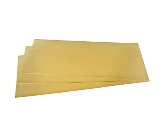 63-6727-41　Brass Solid Metal Sheet, 600mm L, 300mm W, 1.6mm Thickness　771-077