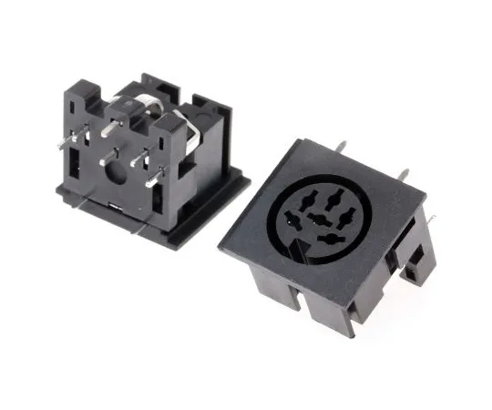 63-6674-42　RS PRO 6 Pole Right Angle Din Socket, 2A, 100 V ac, Push-In　491-033