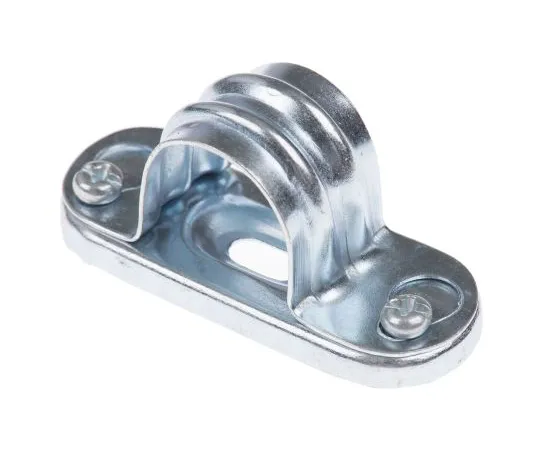 63-6711-77　RS PRO Cable Clip Natural Screw Steel Saddle Clamp, 20mm Max. Bundle　605-100