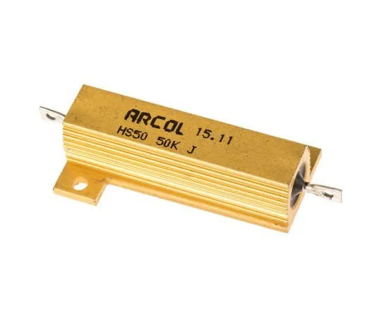 63-7348-99　Arcol HS50 Series Aluminium Ho***d Axial Wire Wound Panel Mount Resistor, 50kΩ ±5% 50W　HS50 50K J