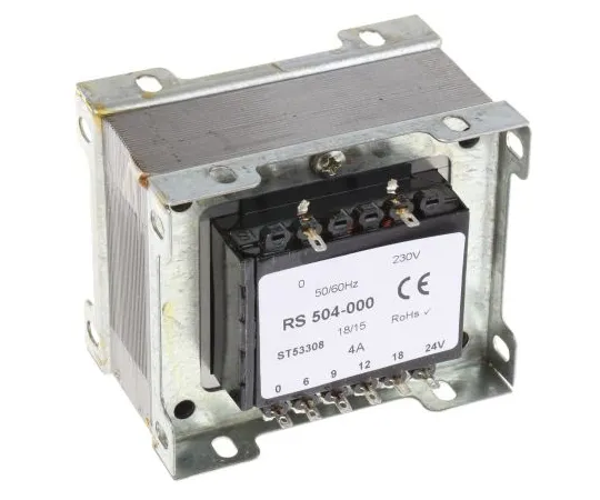 63-6679-82　RS PRO 100VA 1 Output Chassis Mounting Transformer, 6V ac, 9V ac, 12V ac, 18V ac　504-000