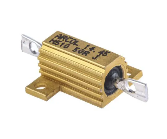 63-7349-23　Arcol HS10 Series Aluminium Ho***d Axial Wire Wound Panel Mount Resistor, 50Ω ±5% 10W　HS10 50R J