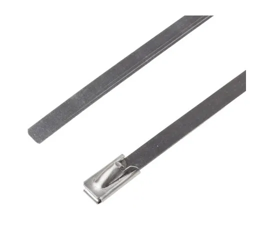 63-6895-24　RS PRO Steel Cable Tie Stainless Steel Roller Ball, 200mm x 4.6 mm　123-5034