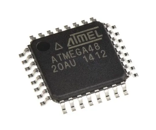 63-7022-06　Microchip, 8bit AVR Microcontroller, 20MHz, 4 kB Flash, 32-Pin TQFP　ATMEGA48-20AU