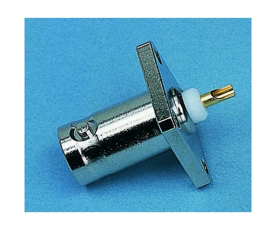63-7328-57　Telegartner Straight 50Ω Flange Mount Bulkhead Fitting BNC Connector, jack, Nickel, Solder Termination　J01001A0613