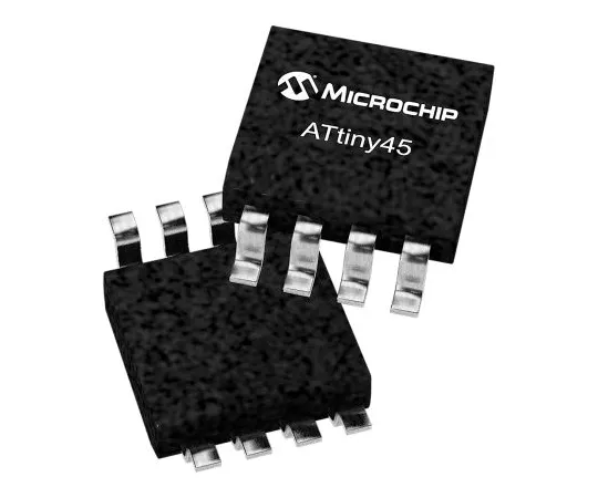 63-7029-18　Microchip Technology ATTINY45V-10SU, 8bit AVR Microcontroller, 10MHz, 4 kB Flash, 8-Pin EIAJ SOIC　ATTINY45V-10SU