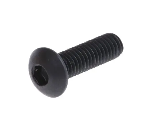 63-6612-65　RS PRO M3 x 10mm Hex Socket Button Screw Black, Self-Colour Steel　281-192