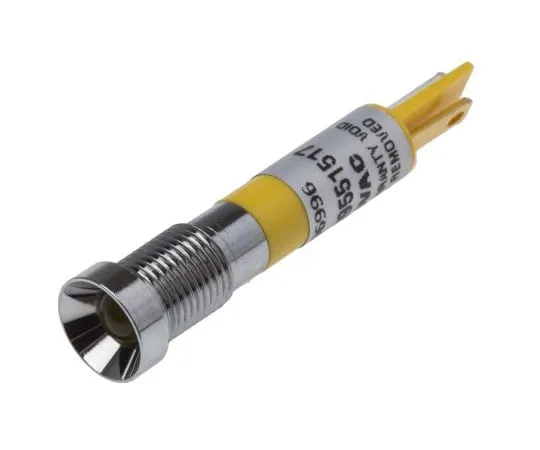 63-6583-72　RS PRO Yellow Indicator, 24 V ac, 8mm Mounting Hole Size, Solder Tab Termination　206-996