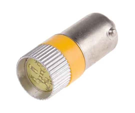 63-6582-33　LED Reflector Bulb, BA9s, Yellow, Multichip, 10mm dia., 28V dc　205-072