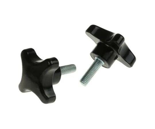 63-6717-30　RS PRO Black 4-Arm Clamping Knob, M8　686-648